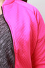 Embossed Quilted Pattern Zip Up Bomber Jacket
