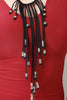 Beaded Fringe Suede Necklace