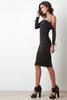 Corset Lace Up Arms Midi Dress
