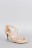 Bamboo Strappy Crisscross Open Toe Heel