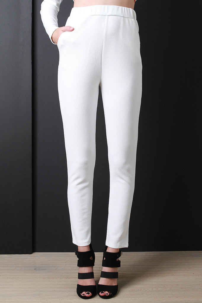 Crepe Tapered Suit Pants