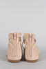 Misbehave Suede Ankle Cuff Round Toe Ballet Flat