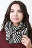 Chevron Conveyor Pattern Buttoned Scarf