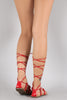 Strappy Lace Up Gladiator Flat Sandal