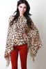 Leopard Spot Fringe Poncho
