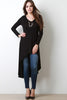 Jersey Knit High Low Vent Slit Top