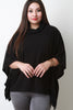 Soft Knit Cowl Neck Poncho Top