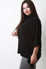 Soft Knit Cowl Neck Poncho Top