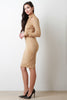 Cold Shoulder Keyhole Midi Dress