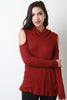 Cold Shoulder Cowl Thermal Top