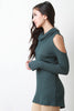 Cold Shoulder Cowl Thermal Top