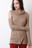 Cold Shoulder Cowl Thermal Top