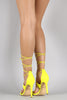 Liliana Leather Lace Up Open Toe Heel
