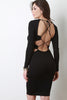 Backless Lace-Up Bodycon Dress