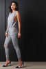 Muscle Top Slit Knee Jersey Jumpsuit