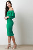 Bishop Sleeve Off The Shoulder Dress
