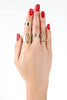 Oval Gemstone And Moon Rings Set