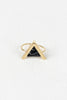 Triangle Pyramid Gemstone Ring