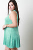 Sleeveless Faux Suede Trapeze Dress