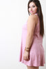 Sleeveless Faux Suede Trapeze Dress