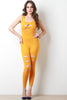 Slit Sleeveless Jersey Knit Jumpsuit