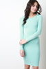 Lace Up Backless Bodycon Midi Dress