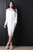 Notched Collar Long Sleeve Lace Up Blazer