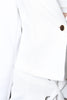 Notched Collar Long Sleeve Lace Up Blazer