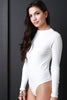 Vertical Ribbed Knit Mock Bodysuit