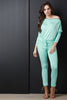 Zip Accent Long Sleeve Knit Jumpsuit