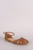 Bamboo Lasercut D'Orsay Fisherman Flat