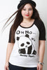 Oh No Its Monday Again Panda Short Sleeves Tee