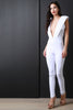 Wide V Collar Jumpsuit