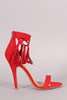 Suede Tassel Ankle Cuff Single Sole Heel