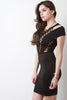 Multi Lace Up Bodycon Dress