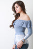 Off Shoulder Tie Dye Ruffle Top