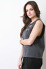 Soft Knit Mixed Patch Sleeveless Top