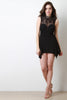 Mock Neck Lace Yoke Romper