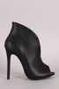 Liliana V-Slit Peep Toe Stiletto Booties