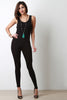 Stretch Jersey Knit Sleeveless Jumpsuit