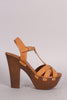 Studded Open Toe Clog Platform Chunky Heel