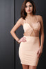 Crisscross Caged Bustier Bodycon Dress
