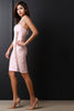 Suede Double Lace Up Strappy Cage Dress
