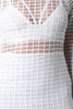 Mesh Grid Midi Dress