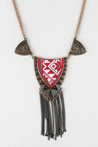 Tribal Shield Pendant Necklace