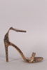 Snake Ankle Strap Open Toe Stiletto Heel