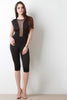 Short Sleeve Semi-Sheer Jumpsuit
