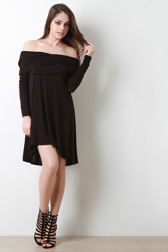 Off-The-Shoulder Long Sleeves Dress