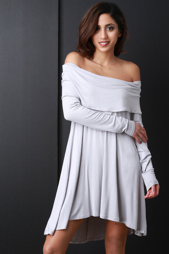 Off-The-Shoulder Long Sleeves Dress