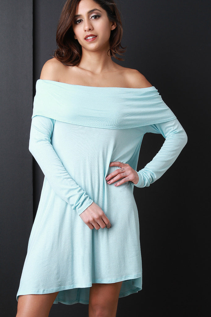 Off-The-Shoulder Long Sleeves Dress